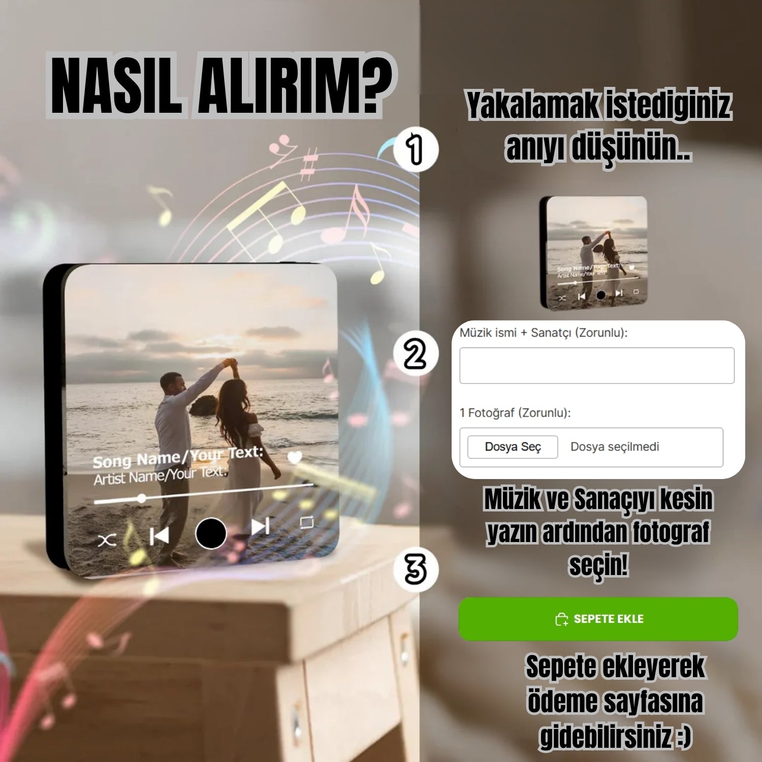 Music Magnet (Kişiye özel üretim)