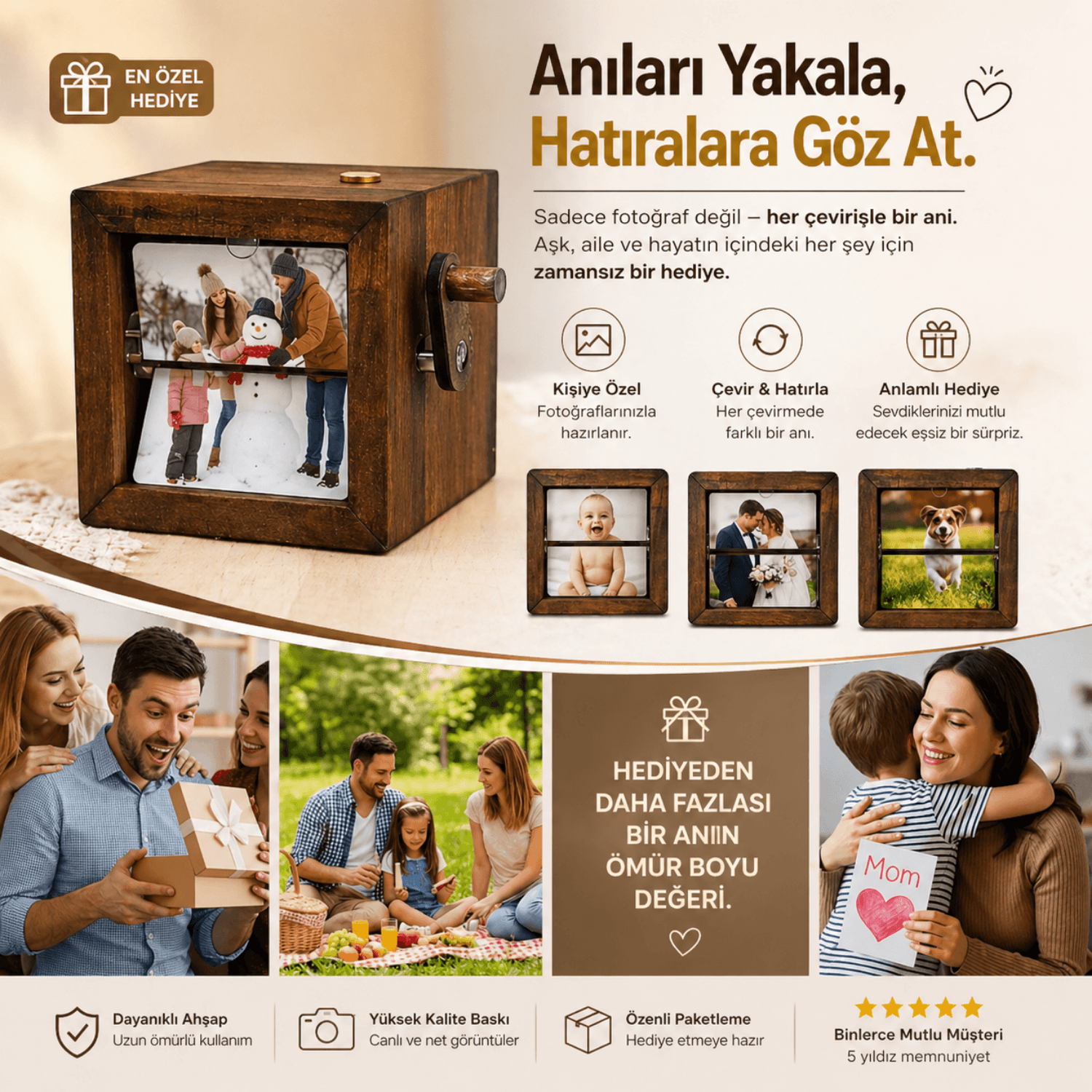 Işıklı Fotoğraf Kutusu – Kişiye Özel Hediye | NISHORA