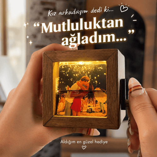 Işıklı Fotoğraf Kutusu – Kişiye Özel Hediye | NISHORA