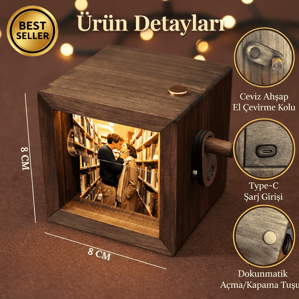 Işıklı Özel Fotoğraf Kutusu – Kişiye Özel Hediye | NISHORA