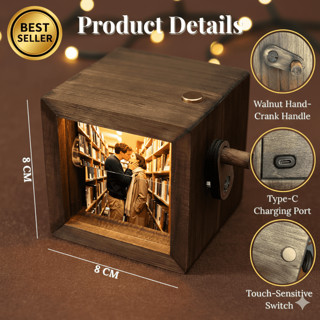 Işıklı Özel Fotoğraf Kutusu – Kişiye Özel Hediye | NISHORA